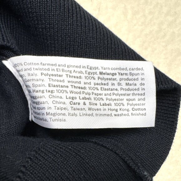 ASKET The Cotton Sweater Mens‎ Size M Short Dark Navy 100% Organic Cotton - Picture 7 of 8